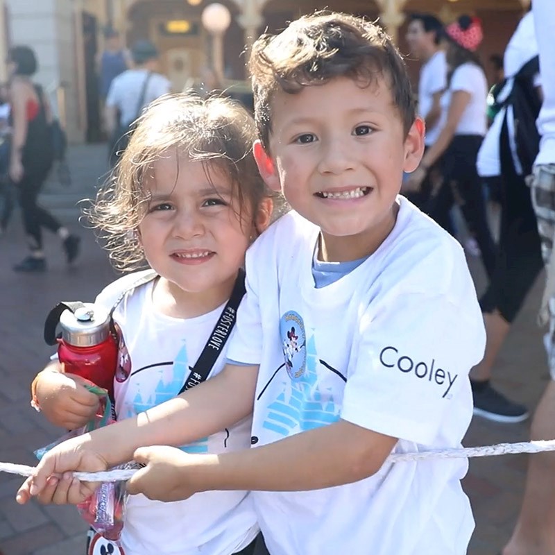 Children at a theme park