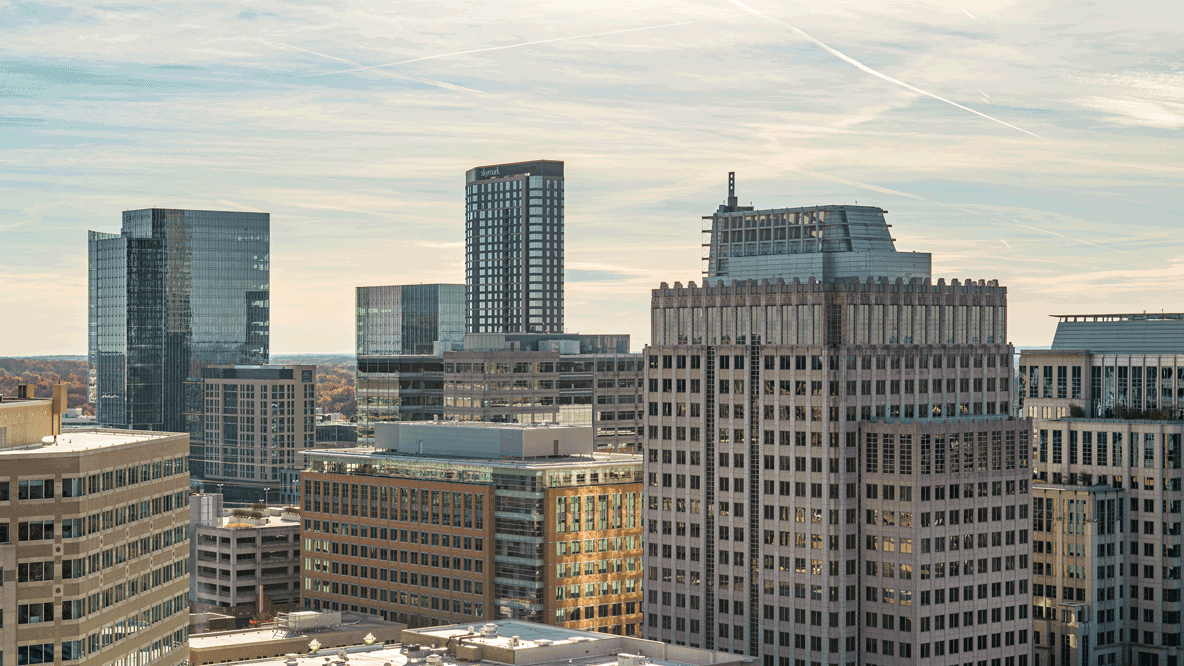 Reston skyline with buildings