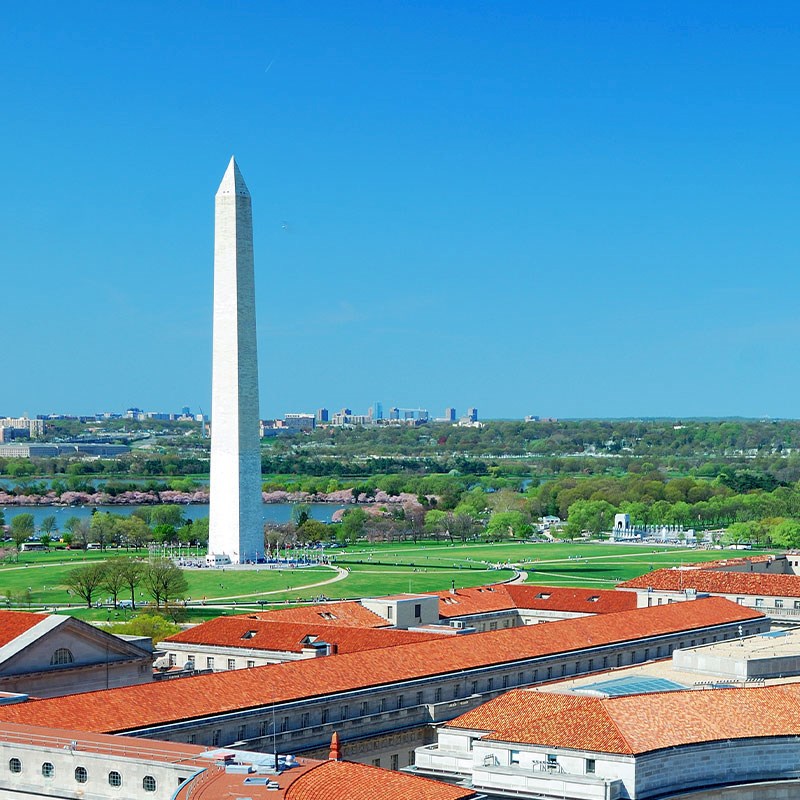 Washington Monument and surrounding area