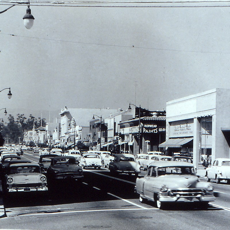 Downtown Palo Alto in 1958