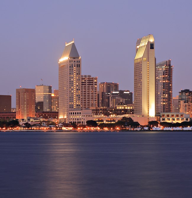 The San Diego skyline